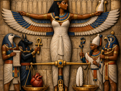 Ma’at Egyptian goddess of truth, balance, and justice from the Netjeru collection